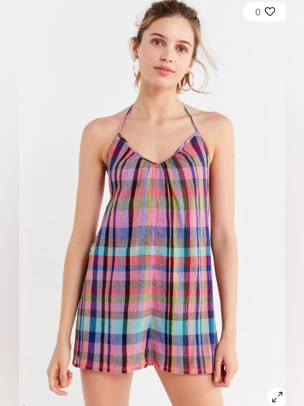 Urban Outfitters NWT Peggy Plaid Romper XS